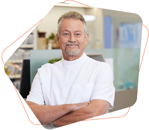 pharmacist at counter